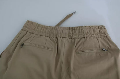 Dolce & Gabbana beige cargo broek met pin-up print