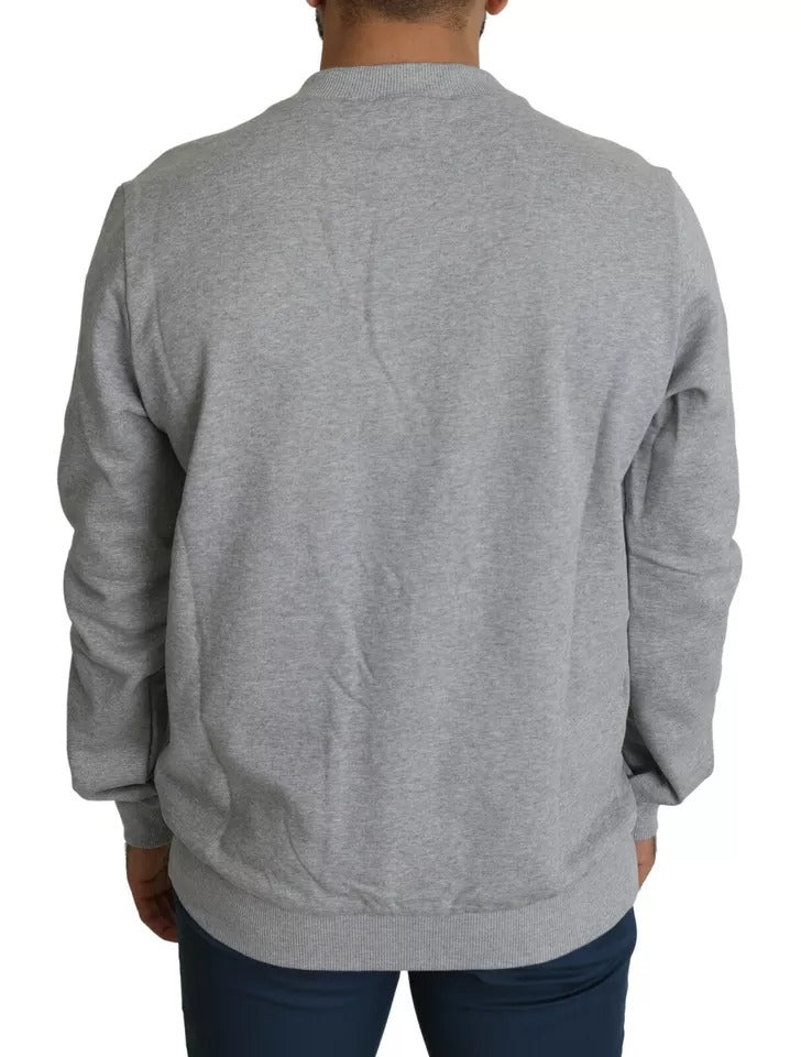 Dolce &amp; Gabbana grijze katoenen pullover met koningenkroonprint