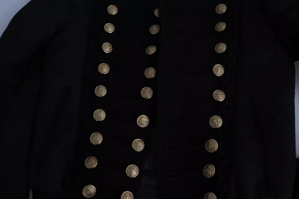 Veste militaire noire à boutons décoratifs de Dolce & Gabbana