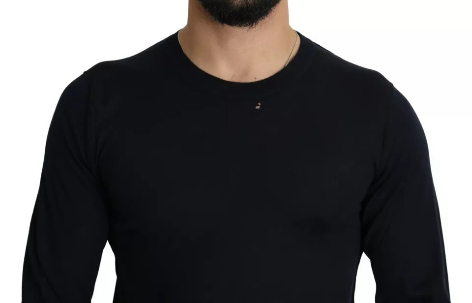 Pull en cachemire noir à col rond Dolce &amp; Gabbana