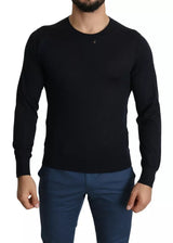 Pull en cachemire noir à col rond Dolce &amp; Gabbana