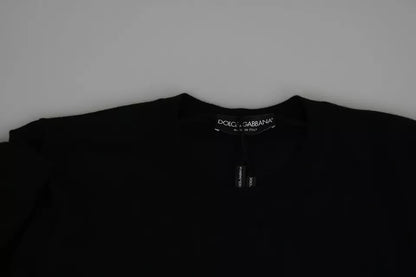 Pull en cachemire noir à col rond Dolce & Gabbana