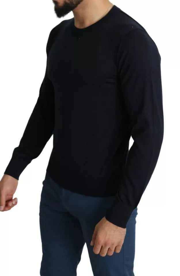 Pull en cachemire noir à col rond Dolce &amp; Gabbana