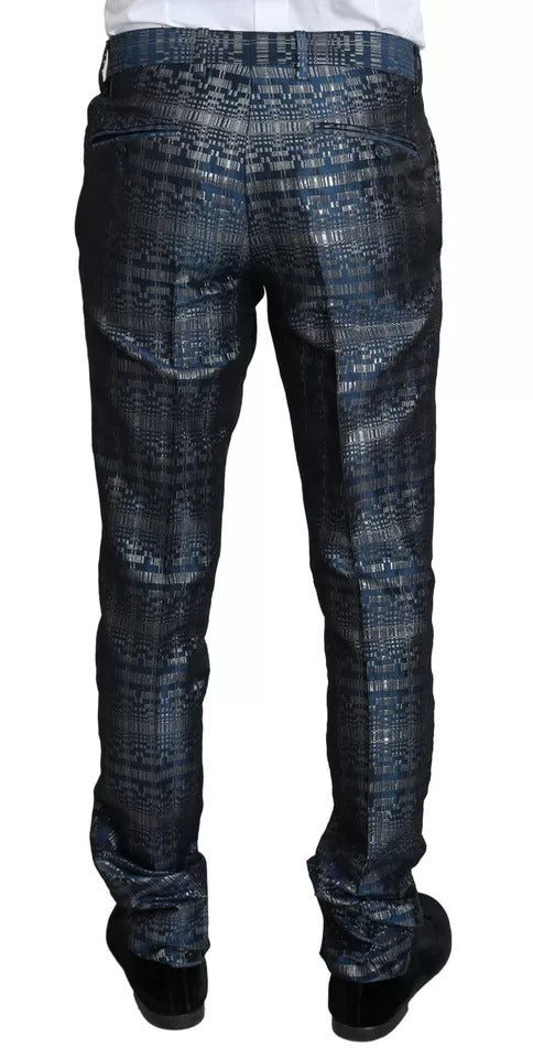 Costume 2 pièces slim doré bleu argenté brillant Dolce & Gabbana