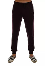 Pantalon de sport de sport violet en cachemire Dolce &amp; Gabbana