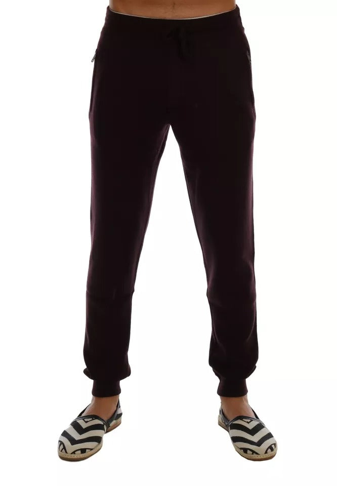 Pantalon de sport de sport violet en cachemire Dolce &amp; Gabbana