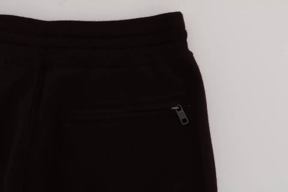 Pantalon de sport de sport violet en cachemire Dolce &amp; Gabbana