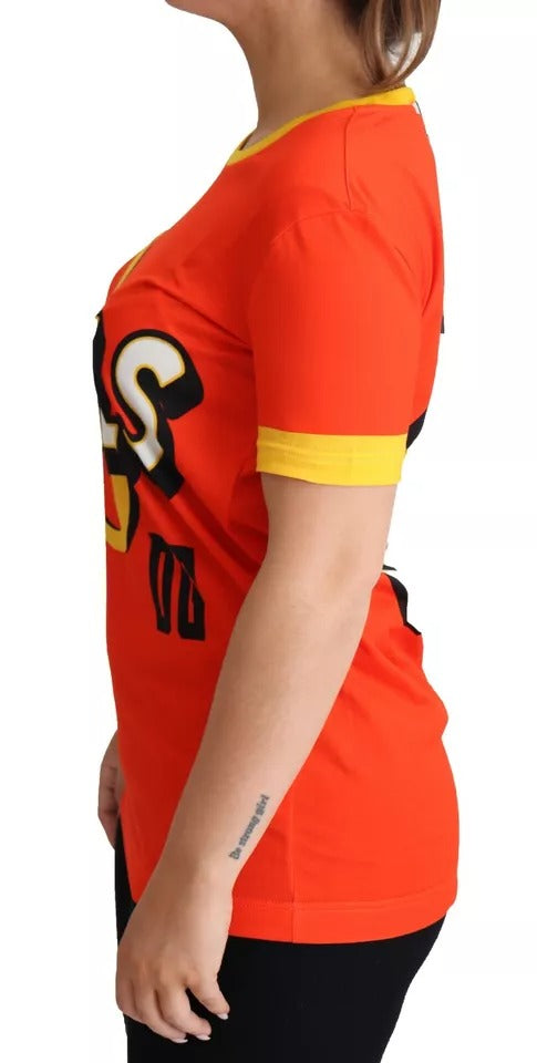 T-shirt à col rond imprimé Royals orange Dolce & Gabbana