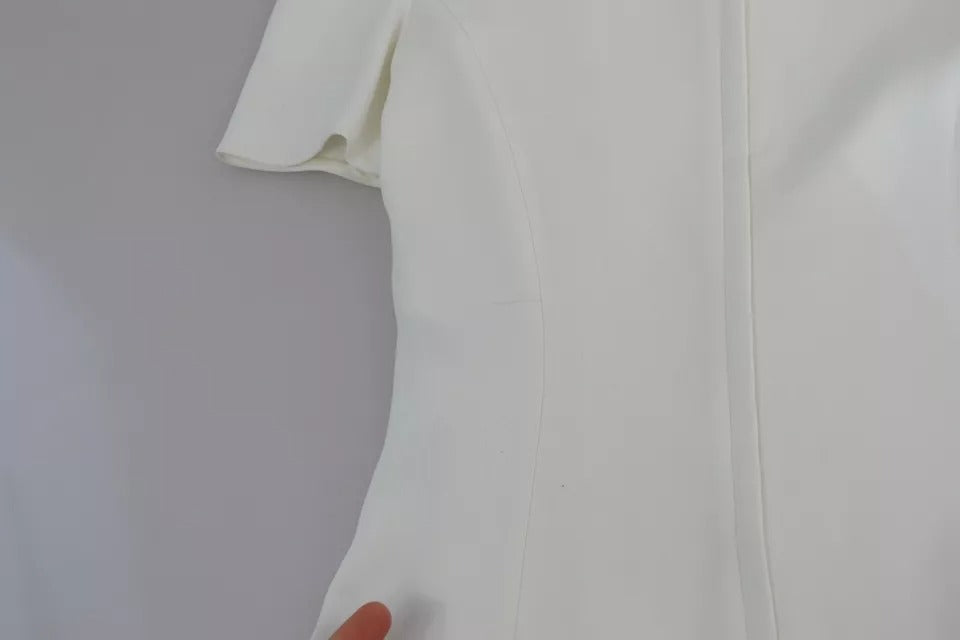 Dolce & Gabbana Blouse Femme Blanche en Viscose Élastique