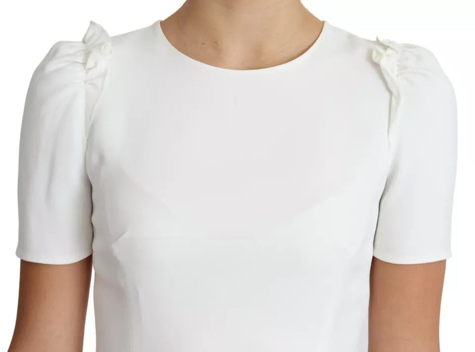 Dolce & Gabbana Blouse Femme Blanche en Viscose Élastique