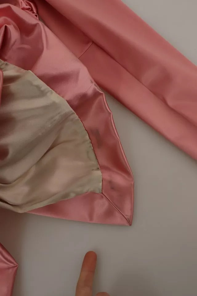 Robe Midi Bodycon à Manches Longues Dolce & Gabbana en Rose