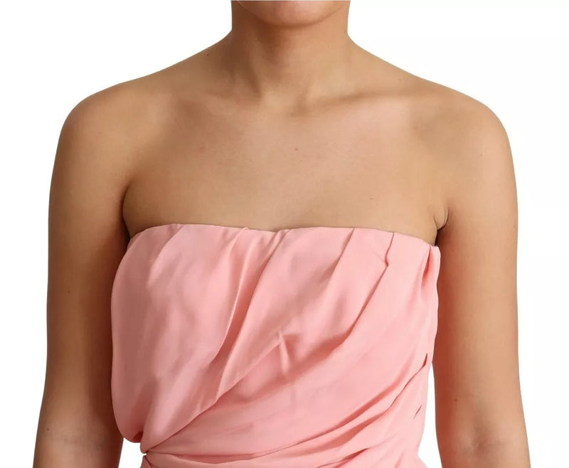 Robe Midi Sans Manches Dolce & Gabbana en Soie Rose
