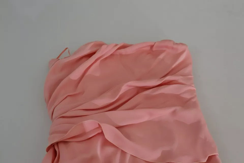 Robe Midi Sans Manches Dolce & Gabbana en Soie Rose