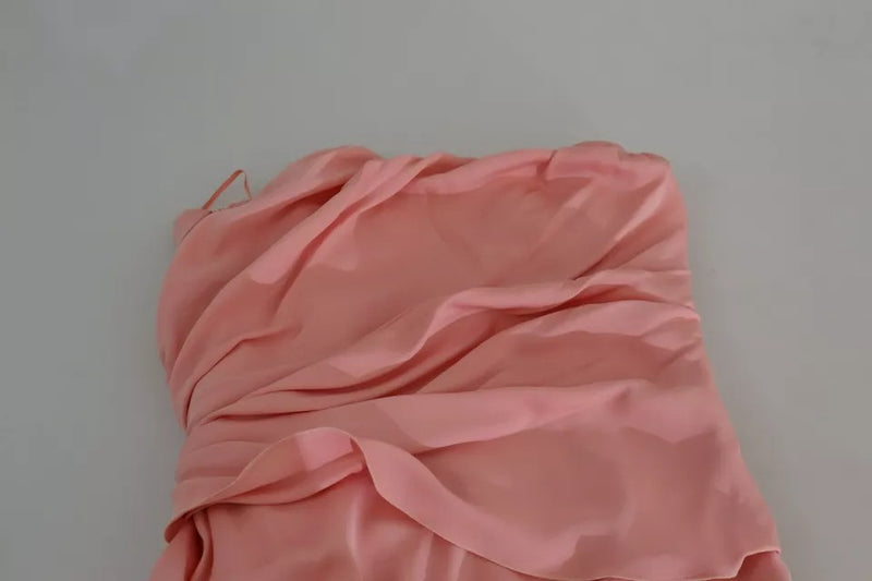 Robe Midi Sans Manches Dolce & Gabbana en Soie Rose