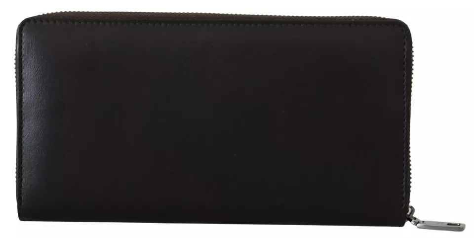 Dolce & Gabbana Bruine Exotische Leren Continentale Clutch Portemonnee met Ritssluiting