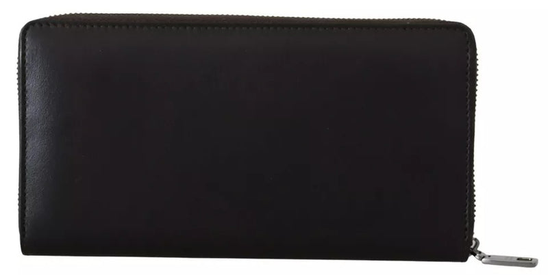 Dolce &amp; Gabbana Bruine Exotische Leren Continentale Clutch Portemonnee met Ritssluiting
