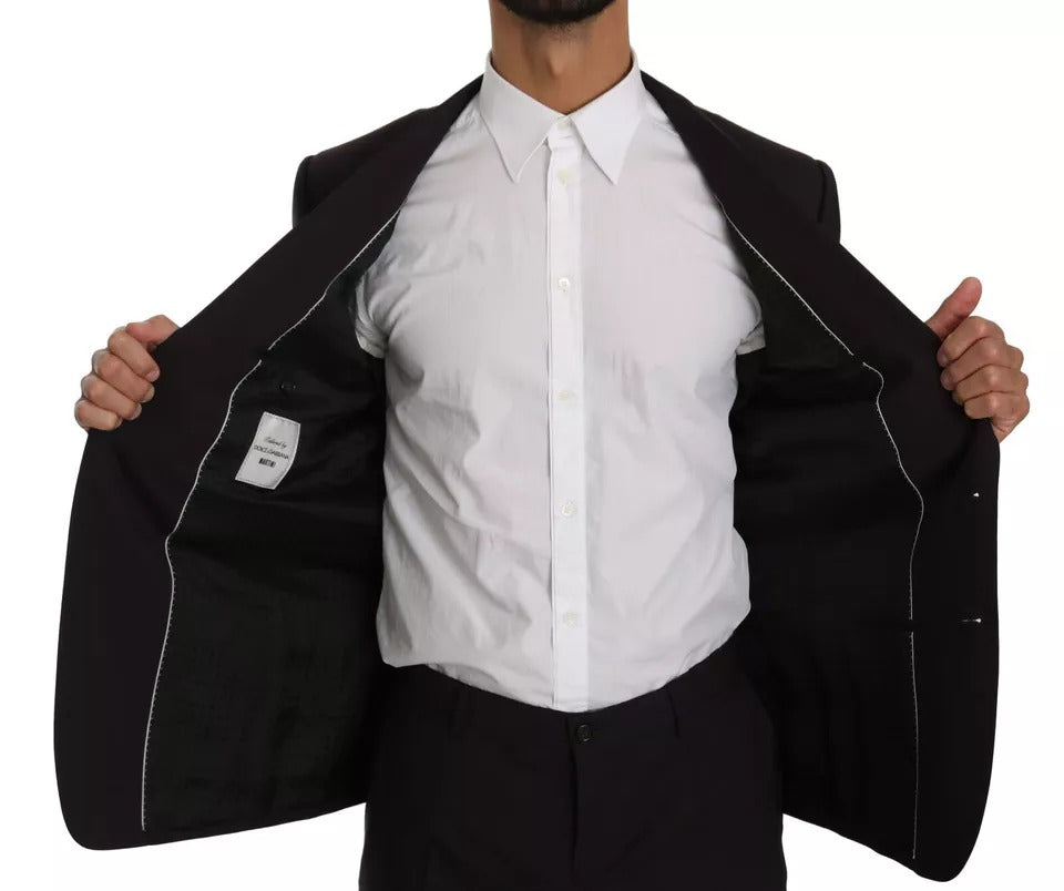 Costume 2 pièces en laine extensible violet MARTINI de Dolce & Gabbana