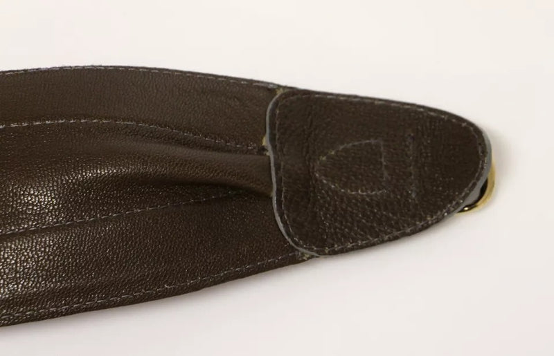 Ceinture en cuir et lin marron D&G de Dolce & Gabbana