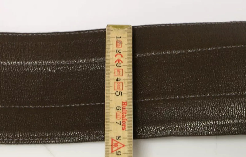 Ceinture en cuir et lin marron D&G de Dolce & Gabbana