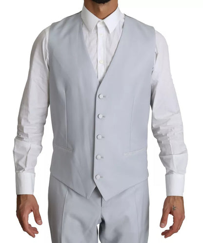 Costume 3 pièces SICILIA en laine bleu clair de Dolce & Gabbana