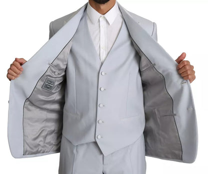 Costume 3 pièces SICILIA en laine bleu clair de Dolce & Gabbana