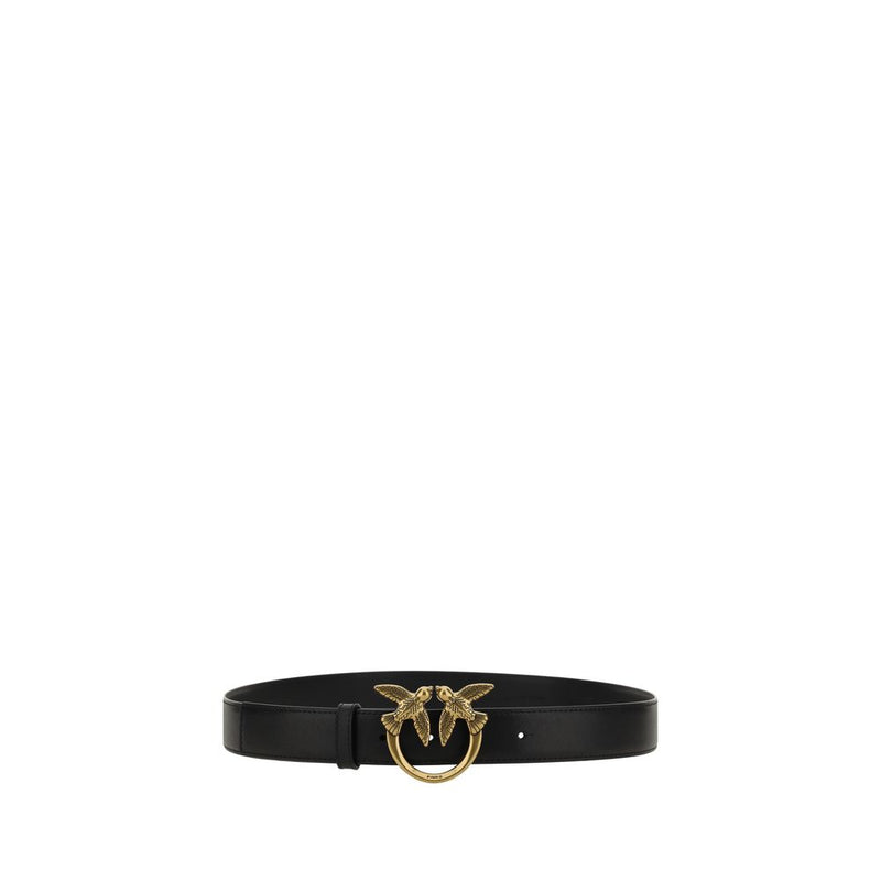 PINKO Love Berry Belt - Cuir de Veau Premium avec Boucle Iconique