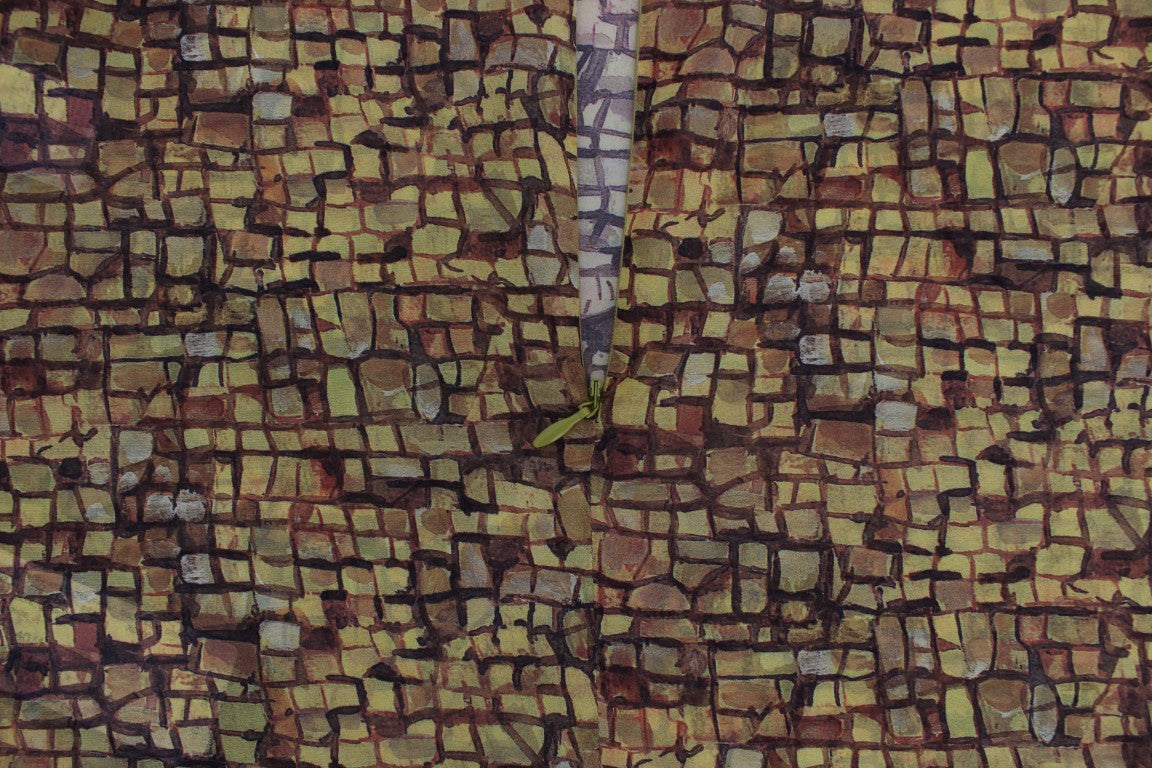 Blouse en soie à imprimé mosaïque multicolore Dolce & Gabbana, modèle T-shirt