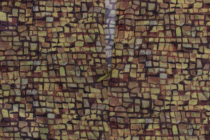 Blouse en soie à imprimé mosaïque multicolore Dolce & Gabbana, modèle T-shirt