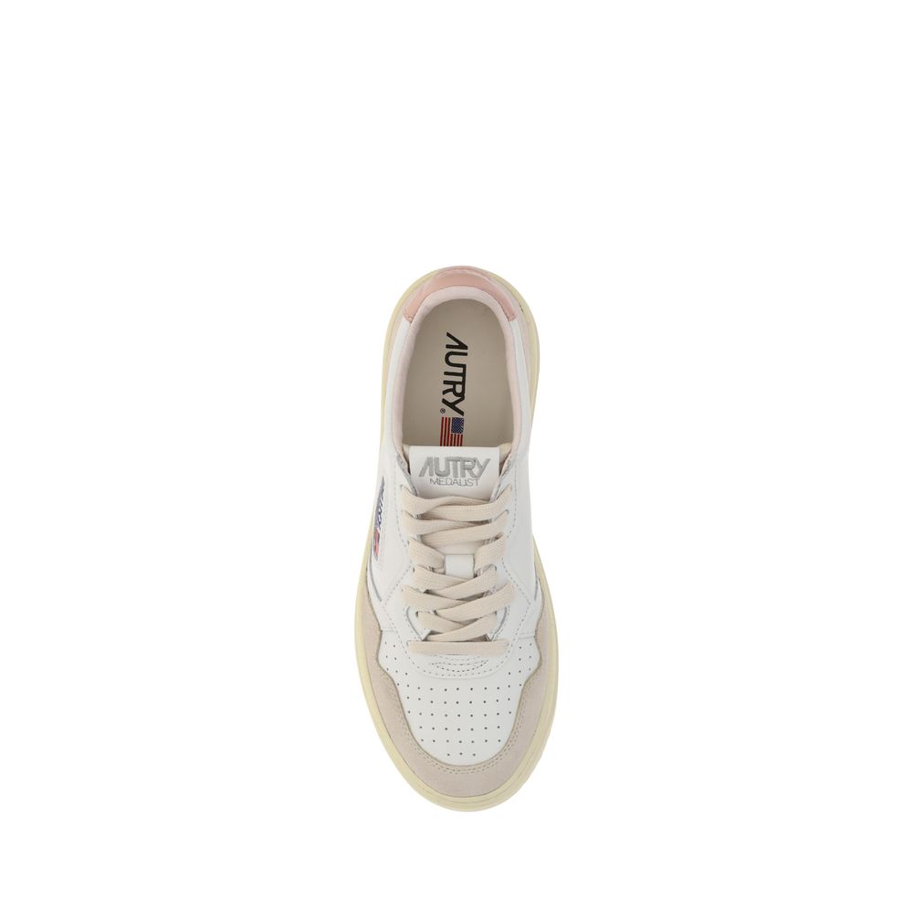 Autry White Leather Low Top Sneakers for Women