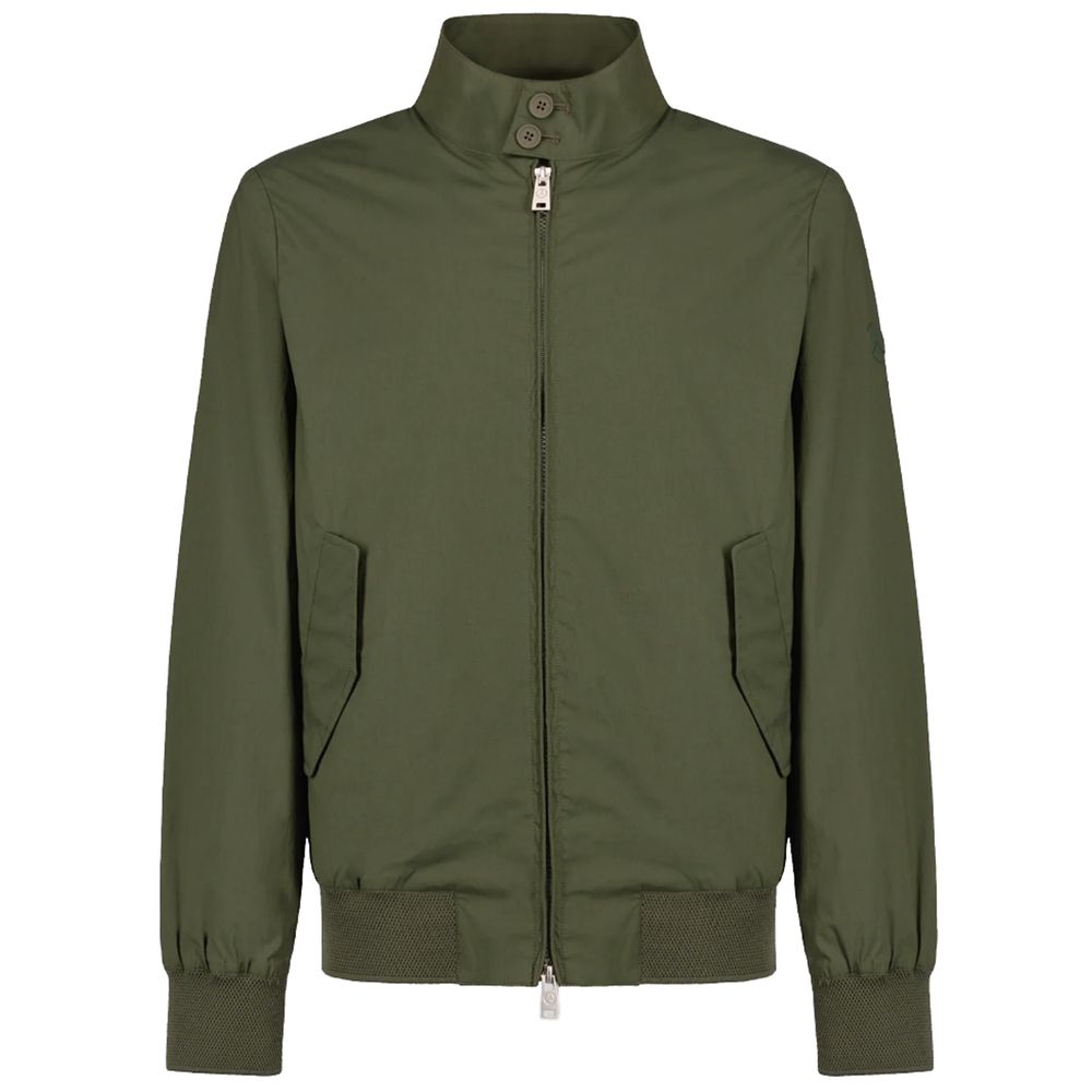 People Of Shibuya Green Cotton Men Bomber Jacket