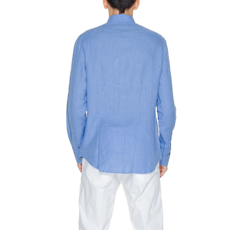 Calvin Klein blauw linnen overhemd