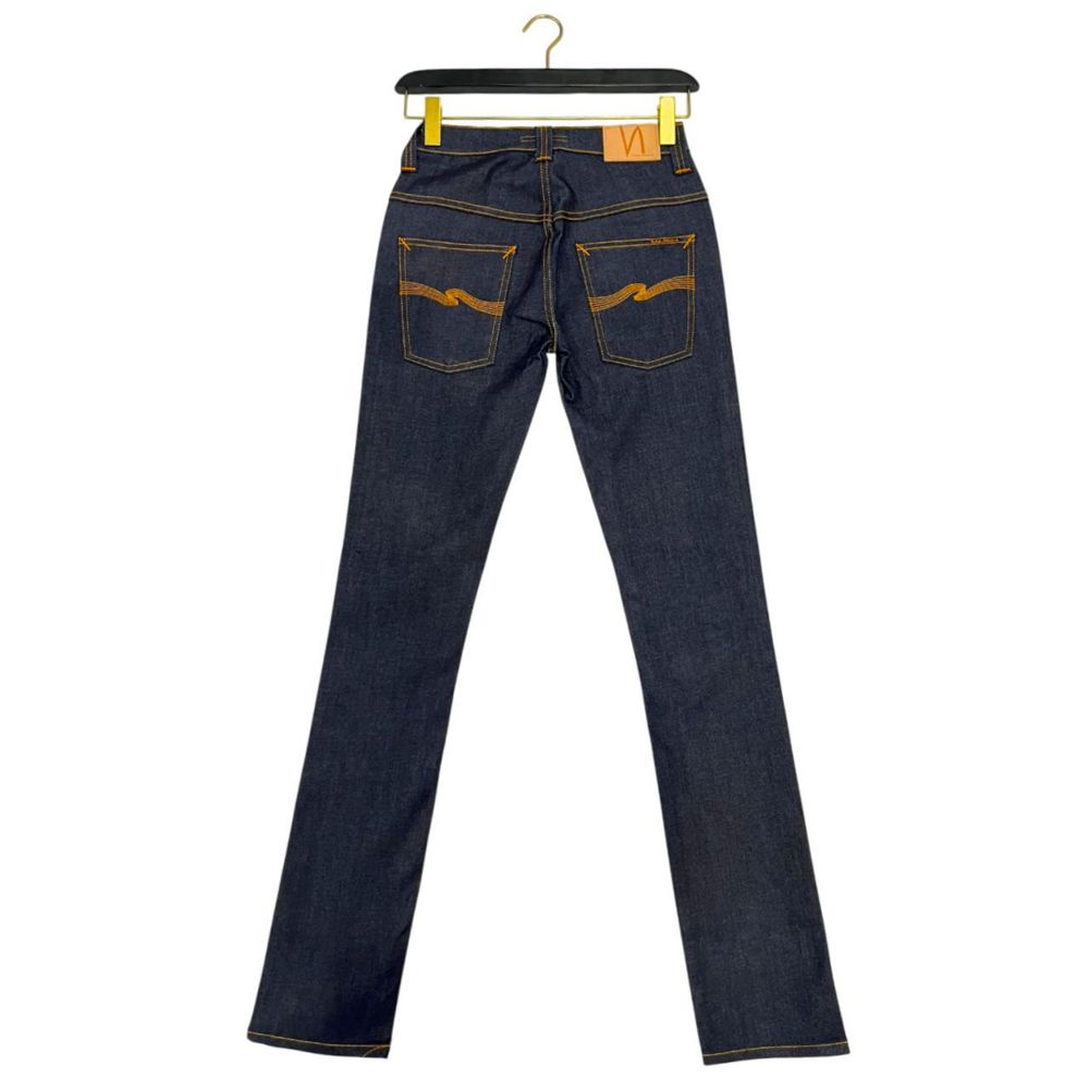 Nudie Jeans Blue Cotton Women's Slim Fit Jeans