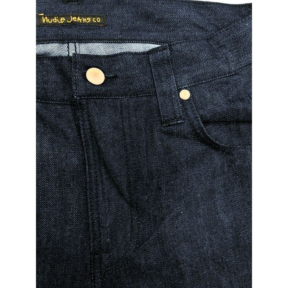 Nudie Jeans Blue Cotton Straight-Leg Jeans for Men
