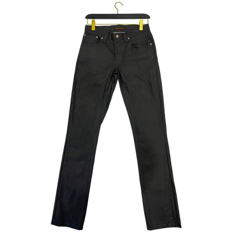 Nudie Jeans Black Cotton Men Jeans - Premium Italian Denim