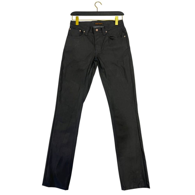 Nudie Jeans Black Cotton Men Jeans - Premium Italian Denim