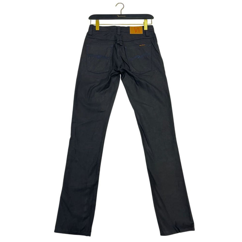 Nudie Jeans Black Cotton Men Jeans - Premium Italian Denim