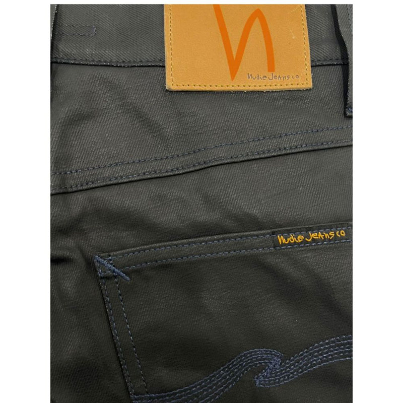 Nudie Jeans Black Cotton Men Jeans - Premium Italian Denim