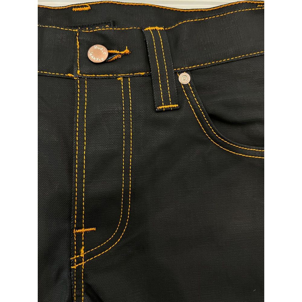 Nudie Jeans Black Cotton Men's Jean - Stylish Comfort