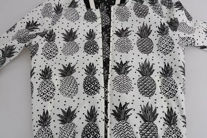 Veste bomber Dolce & Gabbana ananas blanc et noir