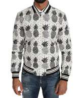 Veste bomber Dolce & Gabbana ananas blanc et noir