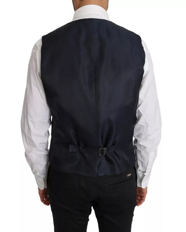 Gilet-veste MARTINI en laine bleue Dolce &amp; Gabbana, 2 pièces