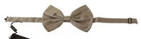 Nœud papillon ajustable Dolce &amp; Gabbana gris argenté 100 % soie
