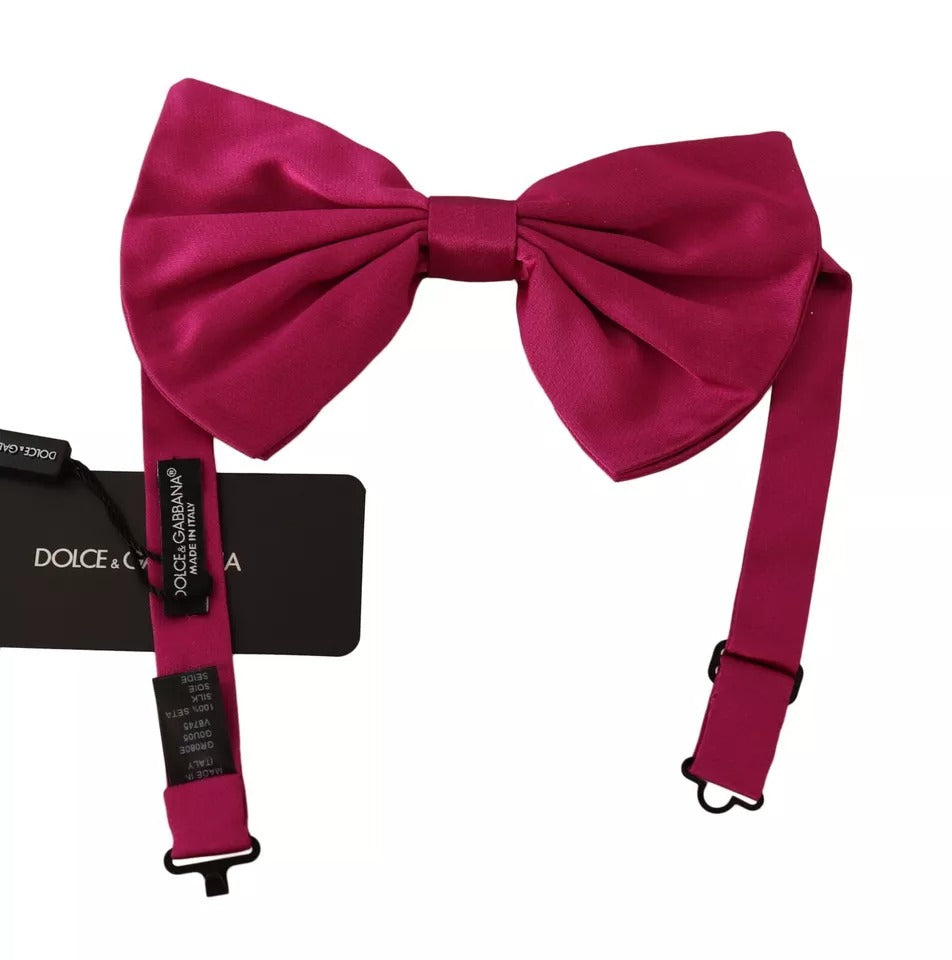 Nœud papillon ajustable rose 100 % soie Dolce &amp; Gabbana pour homme
