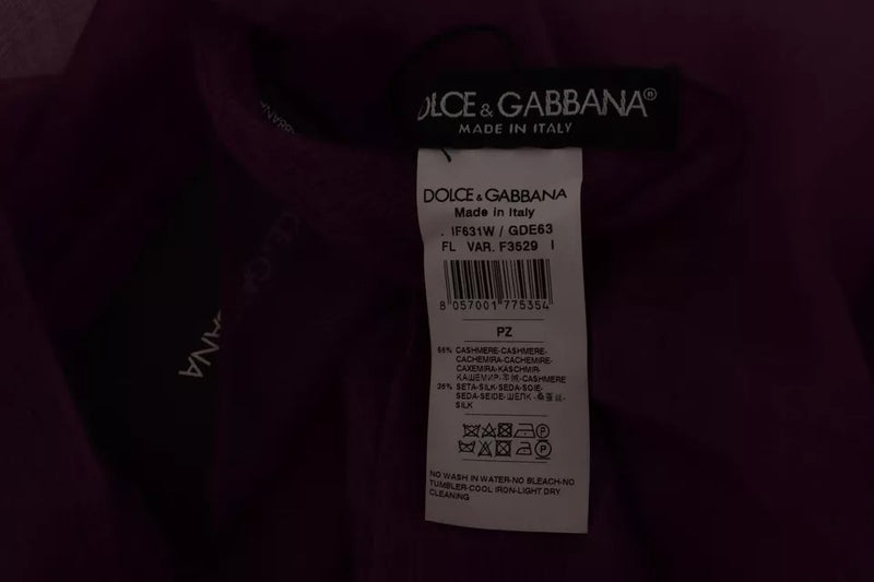 Dolce & Gabbana Écharpe Châle Wrap en Cachemire Soie Violet