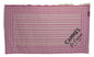 Dolce & Gabbana Pink White Striped Cotton Wrap Shawl Scarf