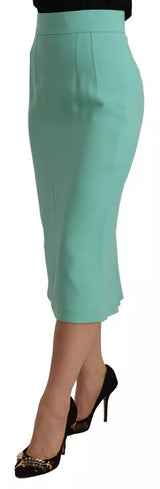 Jupe midi coupe crayon Dolce & Gabbana en viscose vert menthe