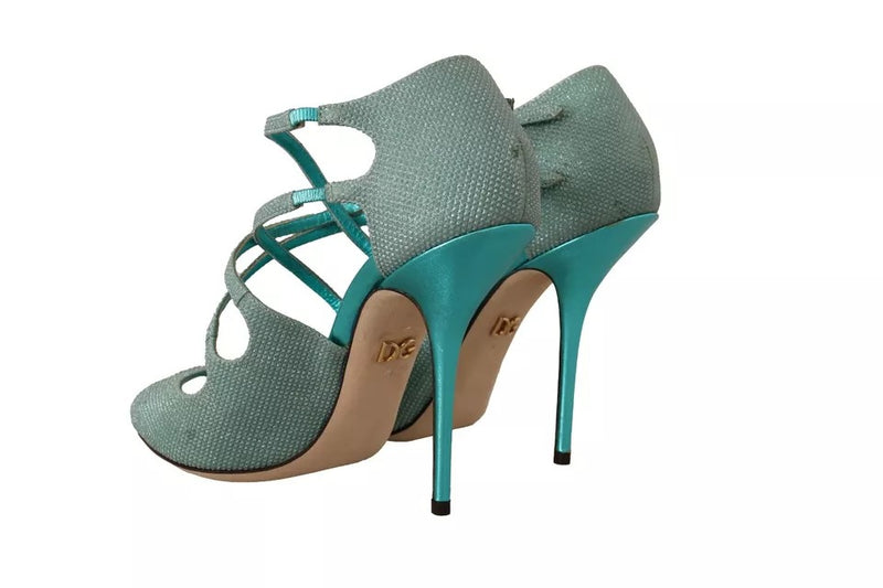 Dolce & Gabbana Sandales à Talons Strass Bleues