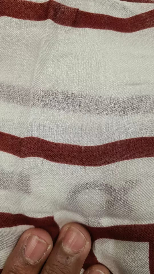 Foulard châle en modal imprimé blanc et rouge Dolce &amp; Gabbana