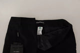 Dolce & Gabbana Pantalons Tapered Rayés Noir et Blanc en Laine