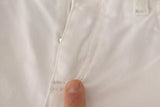 Dolce & Gabbana White Cotton Denim Pretty Slim Fit Jeans